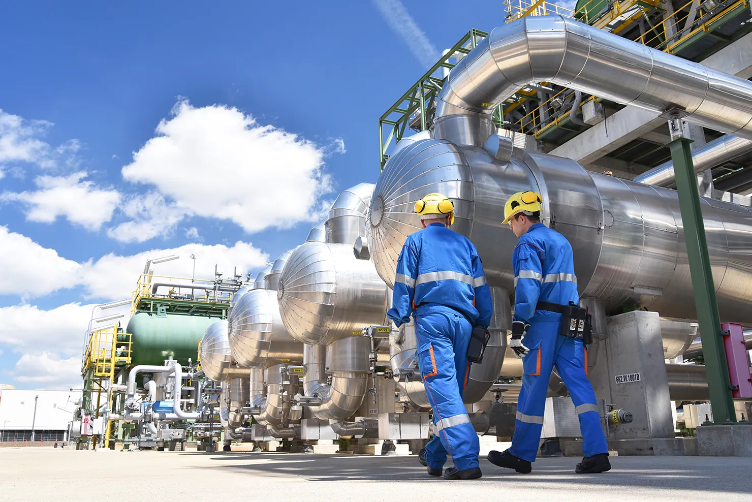 Engineers inspecting nuclear power plant equipment