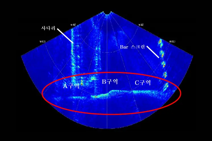 Section data of SONAR